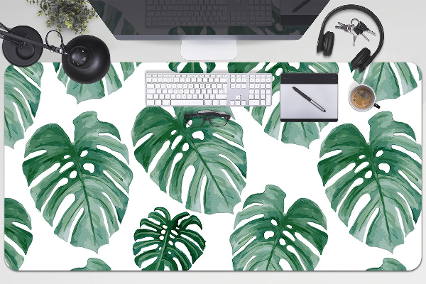 Schreibtisch Unterlegmatte Monstera-Blätter