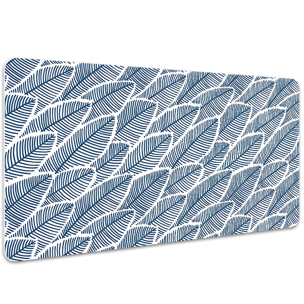 Schreibtisch Unterlegmatte Blaue Blätter
