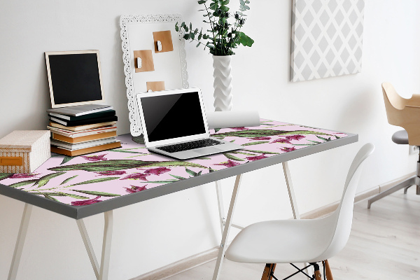PVC Schreibtischmatte Pinke Blumen