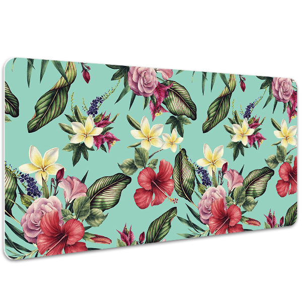 Schreibtisch Unterlegmatte Blätter und Blumen
