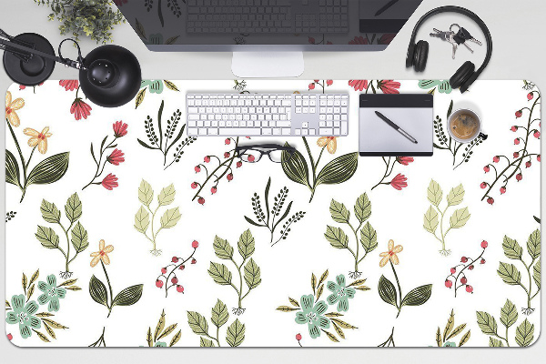 Schreibtisch Unterlegmatte Beeren und Blumen