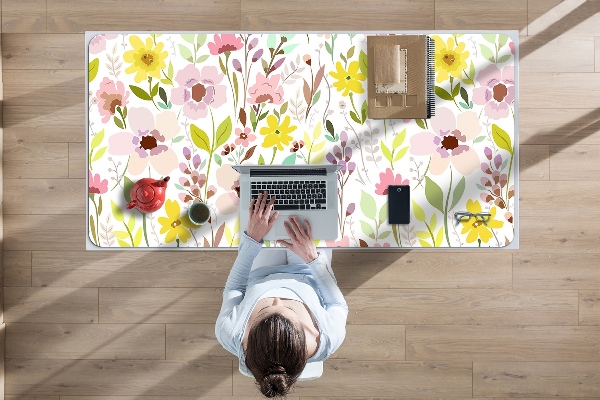 Büro-Schreibtischmatte Farbenfrohe Blumen