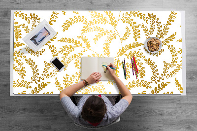 Büro-Schreibtischmatte Goldene Blätter