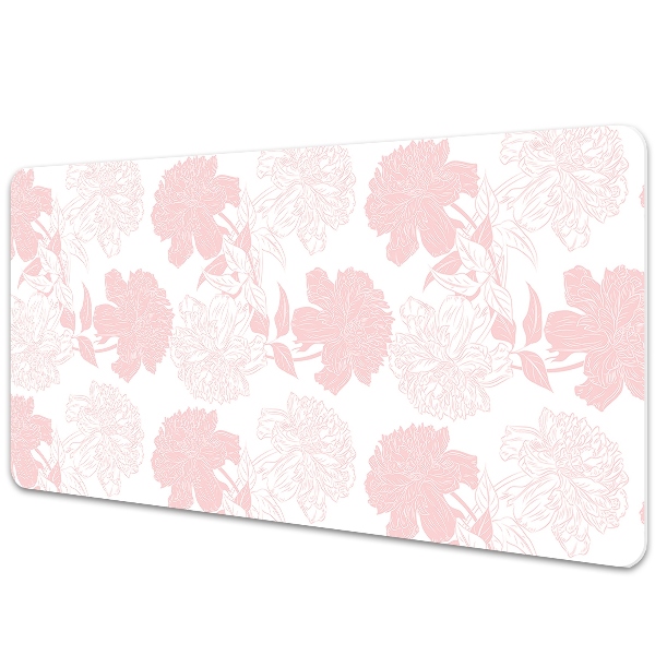 PVC Schreibtischmatte Pinke Blumen