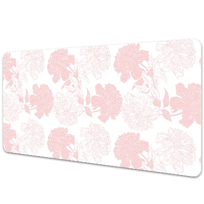 PVC Schreibtischmatte Pinke Blumen