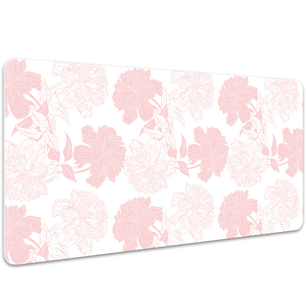 PVC Schreibtischmatte Pinke Blumen