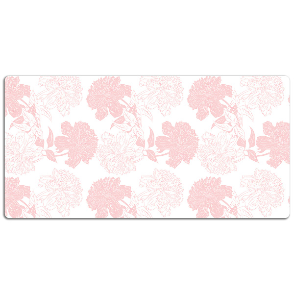 PVC Schreibtischmatte Pinke Blumen