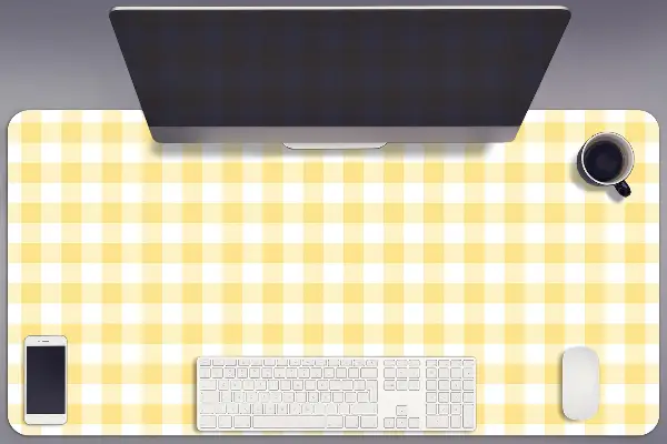 Büro-Schreibtischmatte Gelbes Gitter