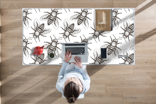 Büro-Schreibtischmatte Bienenmuster