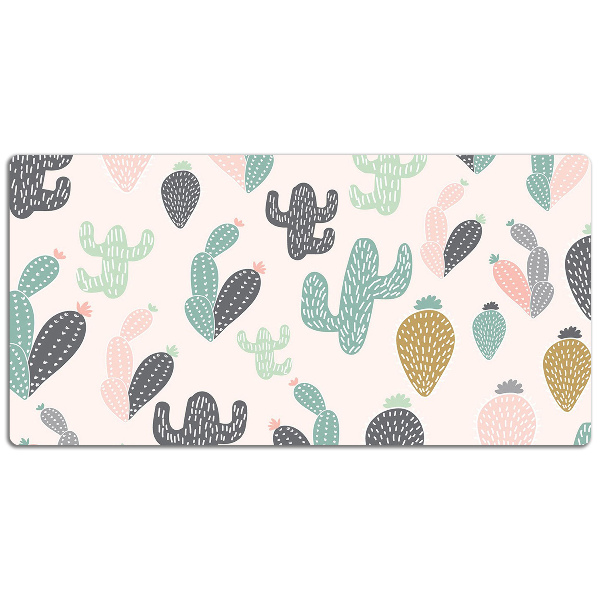 PVC Schreibtischmatte Bunte Kakteen