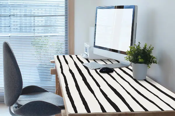 PVC Schreibtischmatte Schwarze Linien