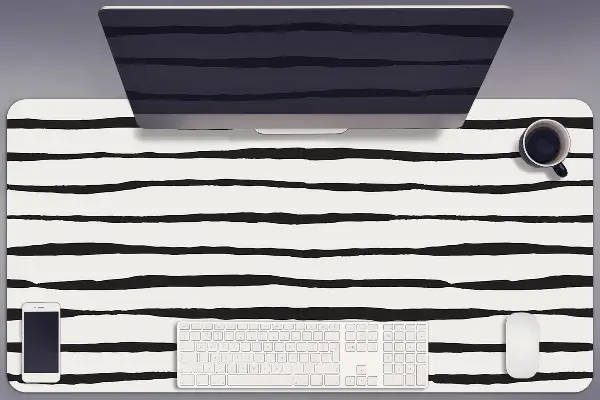 PVC Schreibtischmatte Schwarze Linien