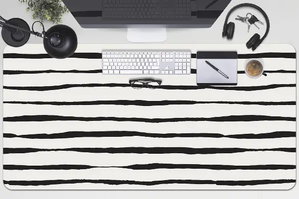 PVC Schreibtischmatte Schwarze Linien