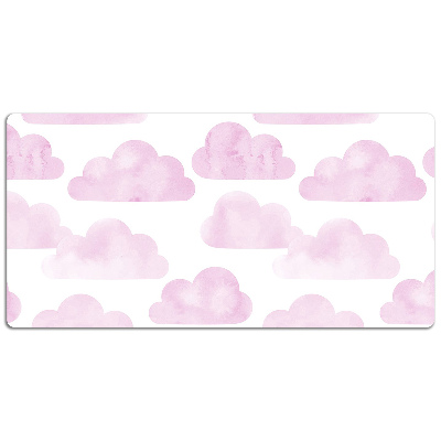 PVC Schreibtischmatte Rosa Wolken