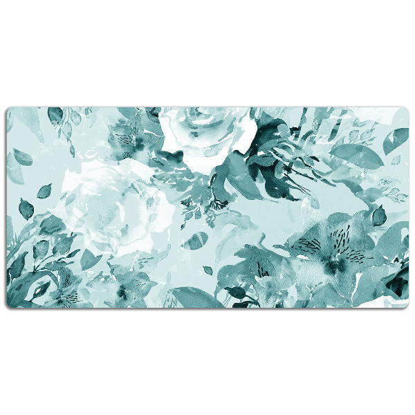 Schreibtischunterlage Blaue Blumen