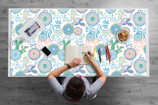 Büro-Schreibtischmatte Weinleseblumen