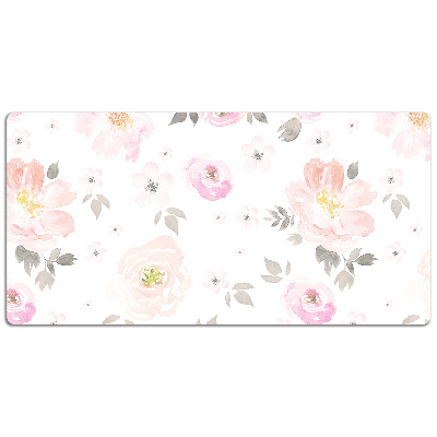 Schreibtisch Unterlegmatte Blumenmuster