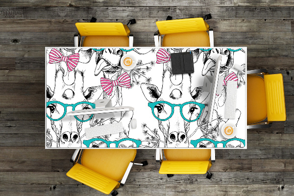 Schreibtisch Unterlegmatte Hipster Giraffe.