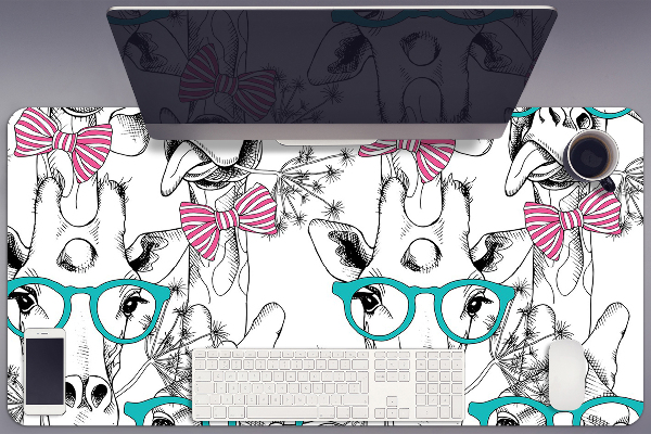 Schreibtisch Unterlegmatte Hipster Giraffe.