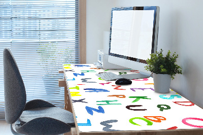 Büro-Schreibtischmatte Bunte Buchstaben