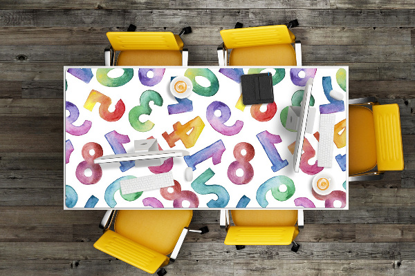 Schreibtisch Unterlegmatte Bunte Buchstaben
