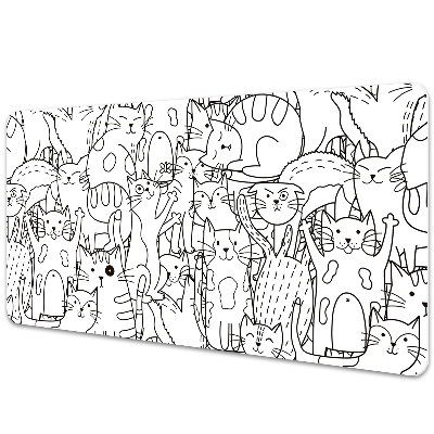 Schreibtisch Unterlegmatte Doodle-Art-Katzen