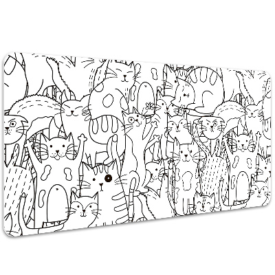 Schreibtisch Unterlegmatte Doodle-Art-Katzen