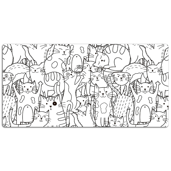 Schreibtisch Unterlegmatte Doodle-Art-Katzen
