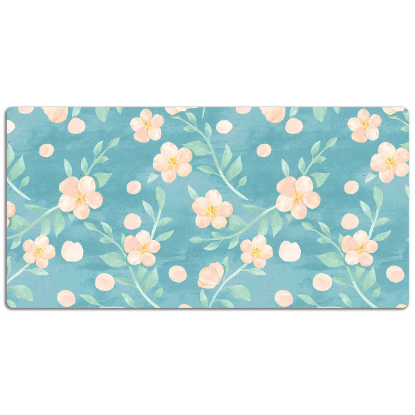 Schreibtisch Unterlegmatte Pastellblumen