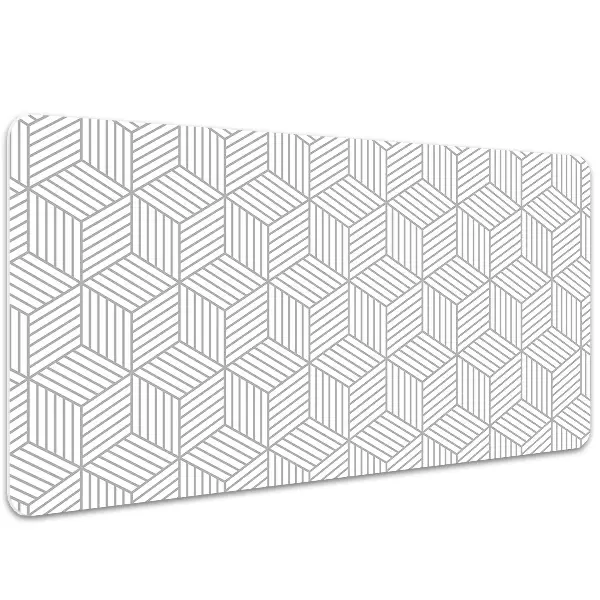 Schreibtisch Unterlegmatte 3D-Würfel-Muster.