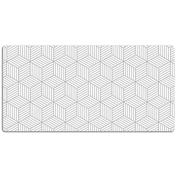 Schreibtisch Unterlegmatte 3D-Würfel-Muster.