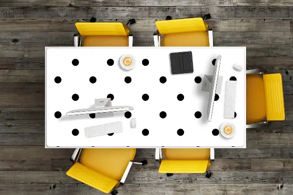 PVC Schreibtischmatte Schwarze Punkte