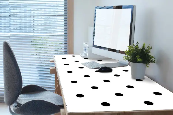 PVC Schreibtischmatte Schwarze Punkte