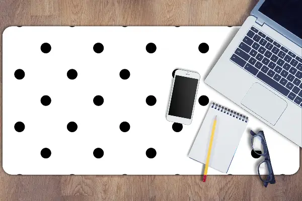 PVC Schreibtischmatte Schwarze Punkte