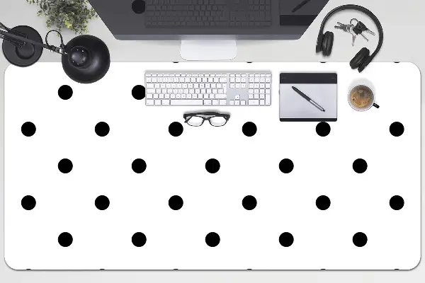 PVC Schreibtischmatte Schwarze Punkte