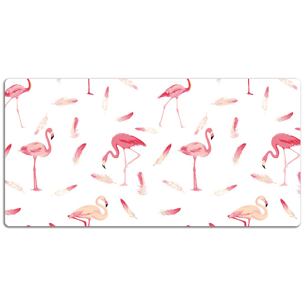 Schreibtisch Unterlegmatte Flamingo Herde.