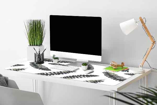 PVC Schreibtischmatte Boho-Artfedern.