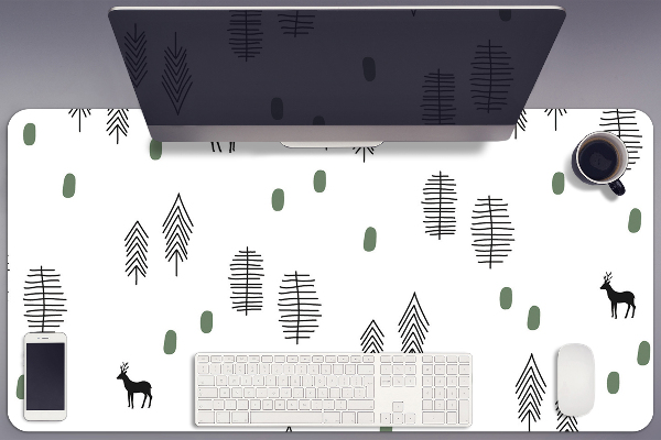 PVC Schreibtischmatte Hirsch im Wald
