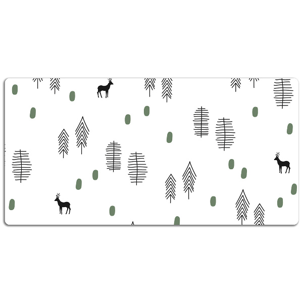 PVC Schreibtischmatte Hirsch im Wald
