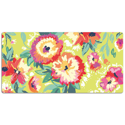 Schreibtisch Unterlegmatte Farbenfrohe Blumen