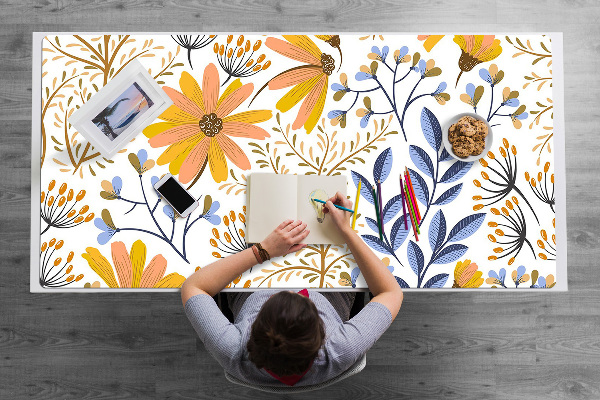 Büro-Schreibtischmatte Pastellwiese.