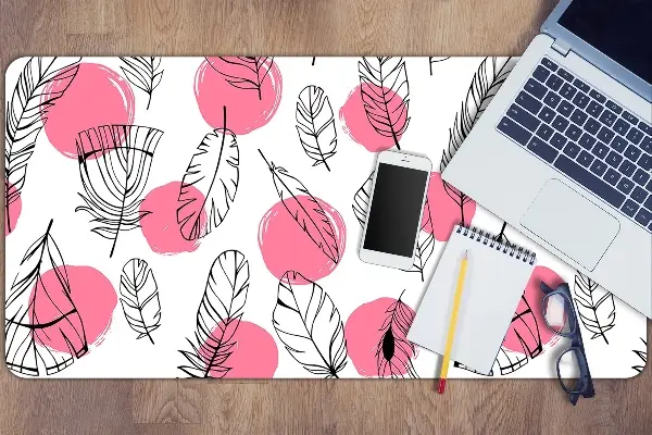 Schreibtisch Unterlegmatte Stift und Punkte