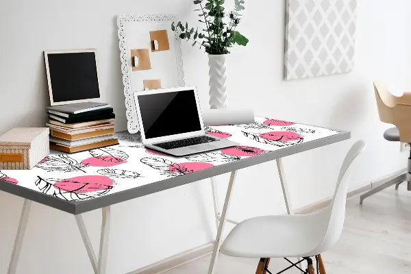 Schreibtisch Unterlegmatte Stift und Punkte