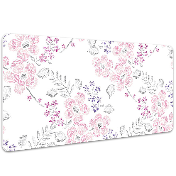 PVC Schreibtischmatte Blumenmuster