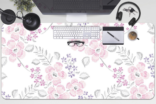PVC Schreibtischmatte Blumenmuster