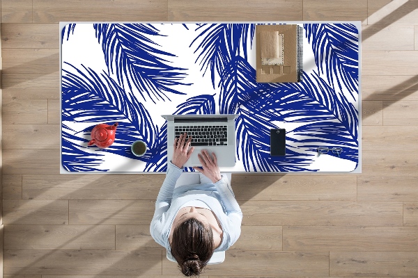 Büro-Schreibtischmatte Navy-Blatt