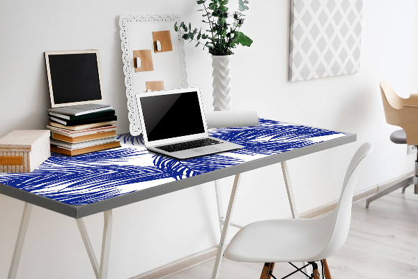 Büro-Schreibtischmatte Navy-Blatt