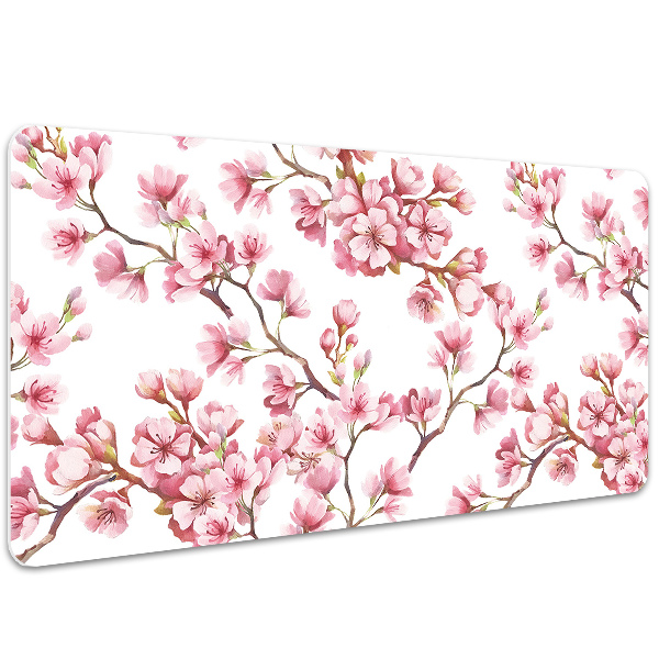 Büro-Schreibtischmatte Pinke Blumen