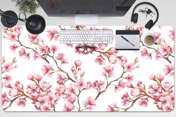 Büro-Schreibtischmatte Pinke Blumen