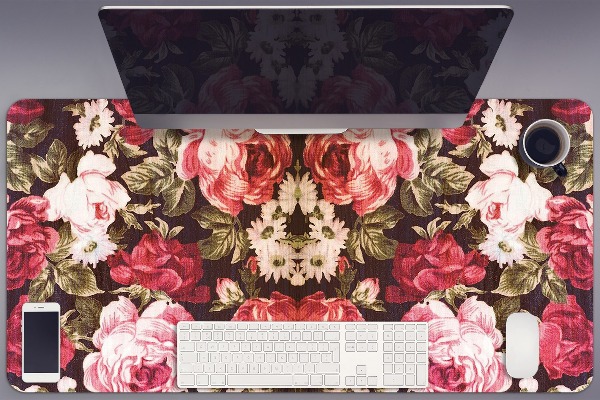 Büro-Schreibtischmatte rote Rosen